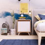 Hanah Home Mesilla de Noche Moderna Elegante Roble y Blanco 45x52x40 cm